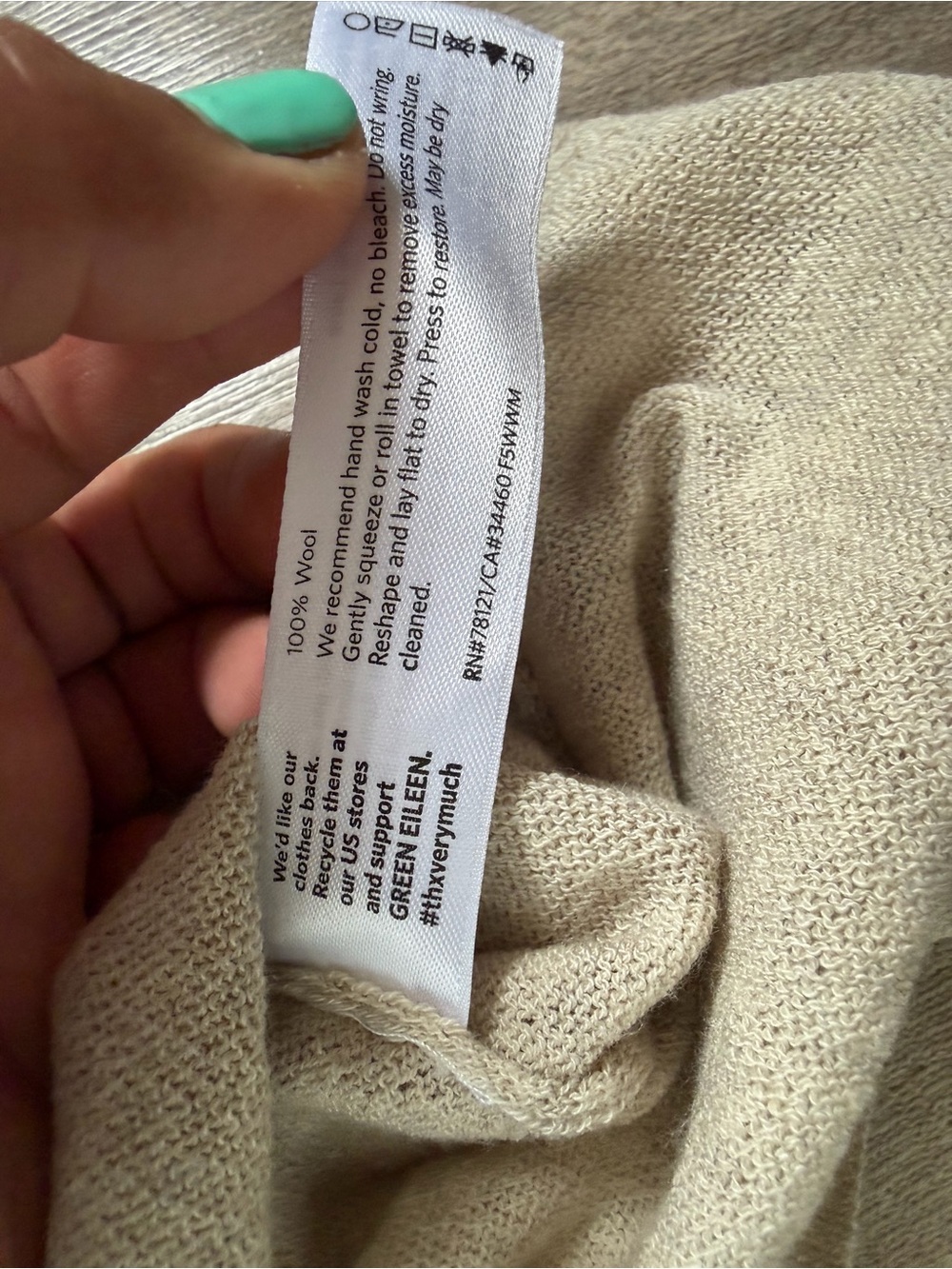 Eileen Fisher Neutral Knit Textured Yoke Tunic - Picture 8 of 10